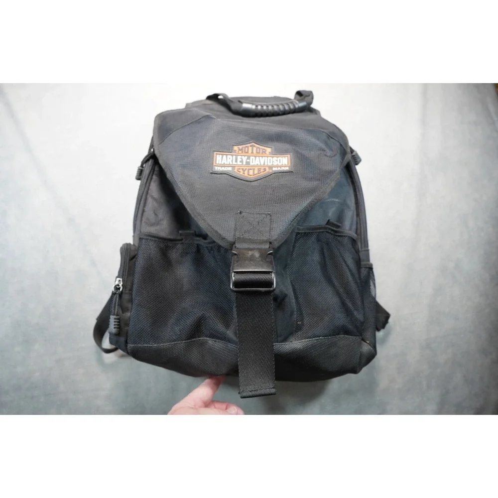 Harley-Davidson Backpack Bag for Helmet Laptop Padded Side Zippers Sturdy Handle